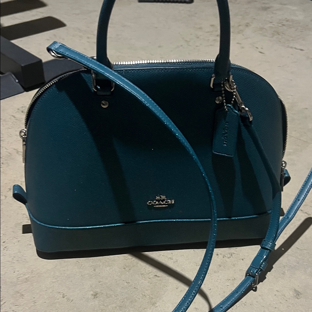 Coach teal Dome Satchel Bag & wallet